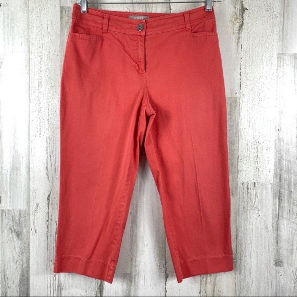 Chico’s Women's Orange‎ Capri Preppy Pants Sz 0